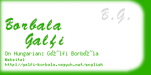 borbala galfi business card